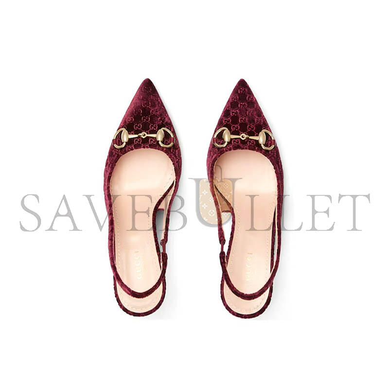 GUCCI WOMEN'S SLINGBACK PUMP WITH HORSEBIT 835976